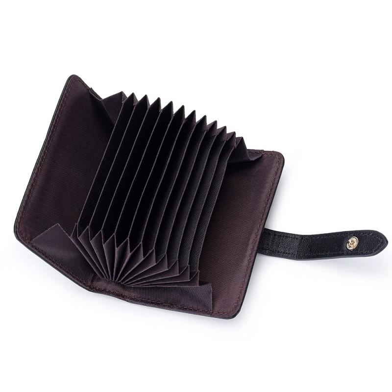 Leather Small Card Cover Women's Short Organ Bag Large Capacity Multi-card Sheepskin Woven ID