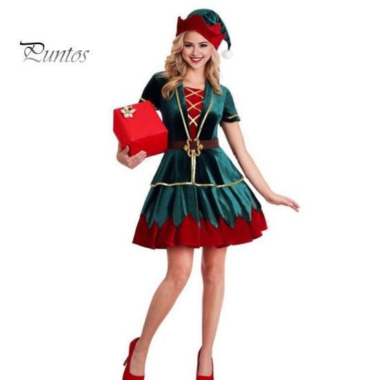 

Рождественский костюм Санта-Клауса для косплея с шапкой, топом, юбкой, брюками, поясом, сценическим шоу, праздничными нарядами для новогодней вечеринки Women XL