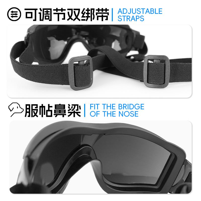 Pet glasses, dog sunglasses, protective goggles, UV protection, soft frame, snug fit, dog sunglasses for Golden Retrievers and Bichons