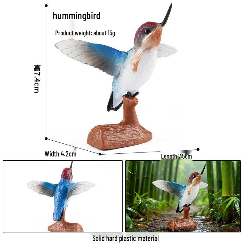 Children's Animal Simulation Toy Set: Eagle, Falcon, Secretary Bird, Owl Figurines