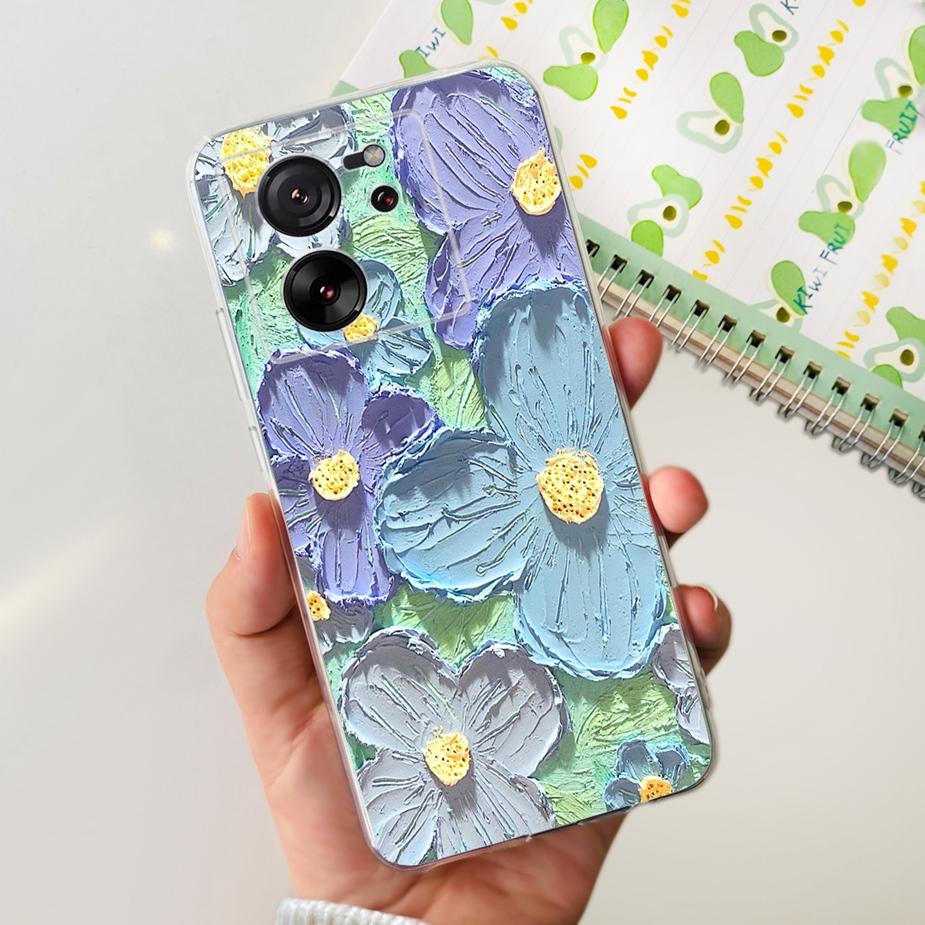 For Xiaomi 13T Pro Case Luxury Painted Back Cover Clear Silicone Phone Case For Xiaomi Mi 13T Pro 13TPro Soft Fundas 6.67'' Bags