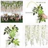 12Pcs Wisteria Flowers Ratta Extra Long Artificial Silk Flower Hanging On The Wedding Garden Outdoor  Party Home Garden Decorat