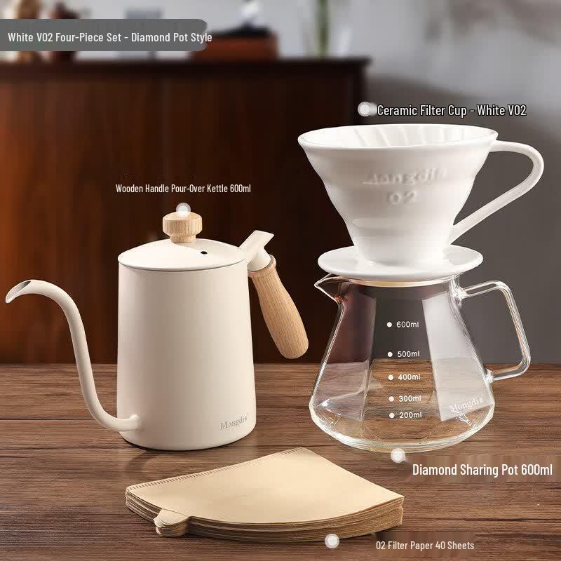 Qiwei V60 Ceramic Pour Over Coffee Set