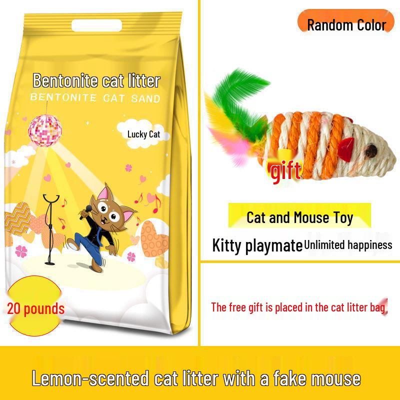 Lemon Deodorizing Bentonite Cat Litter - 1 Kg