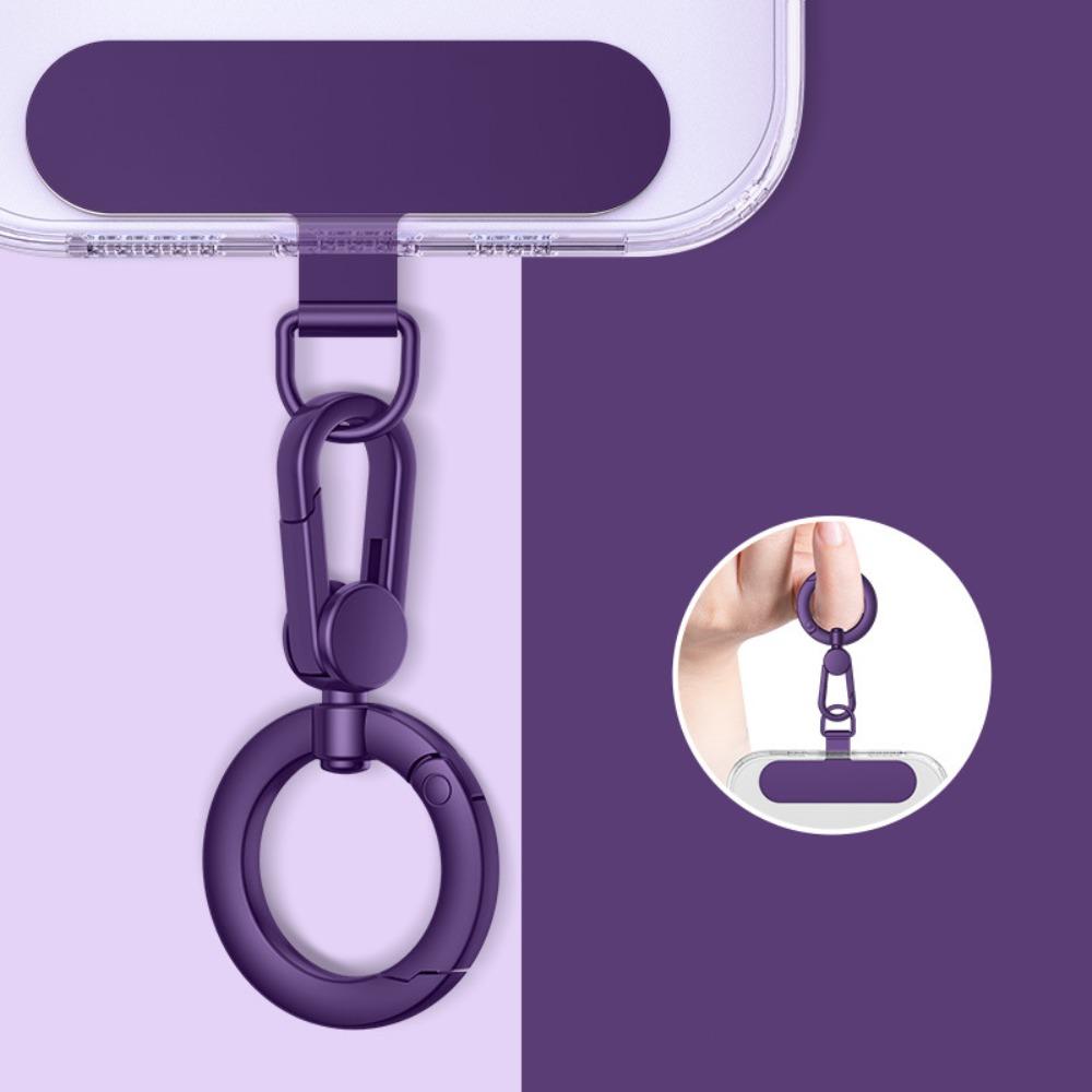 Stainless Steel Phone Lanyard Clip Patch Detachable 360° Rotatable Phone Case Hanging Rope Snap Ultra-thin Anti-lost