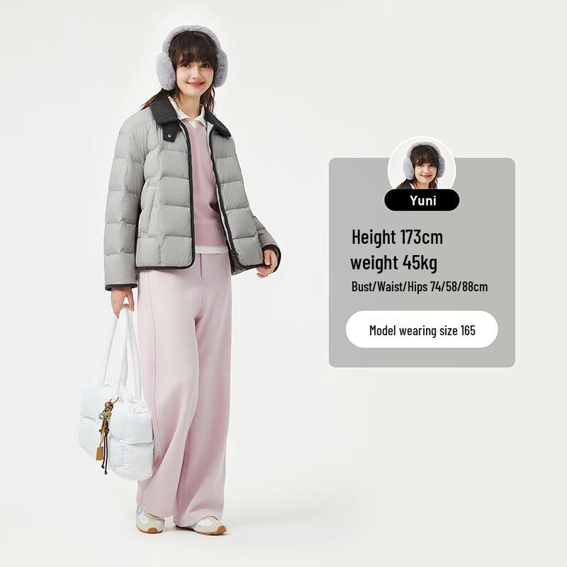 Tanbor Women's Lightweight Collared Duck Down Jacket TB5330226Z