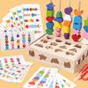 Geometric Shape Matching Board Game Montessori Matching Building Blocks Baby Toy  Kindergarten Kids