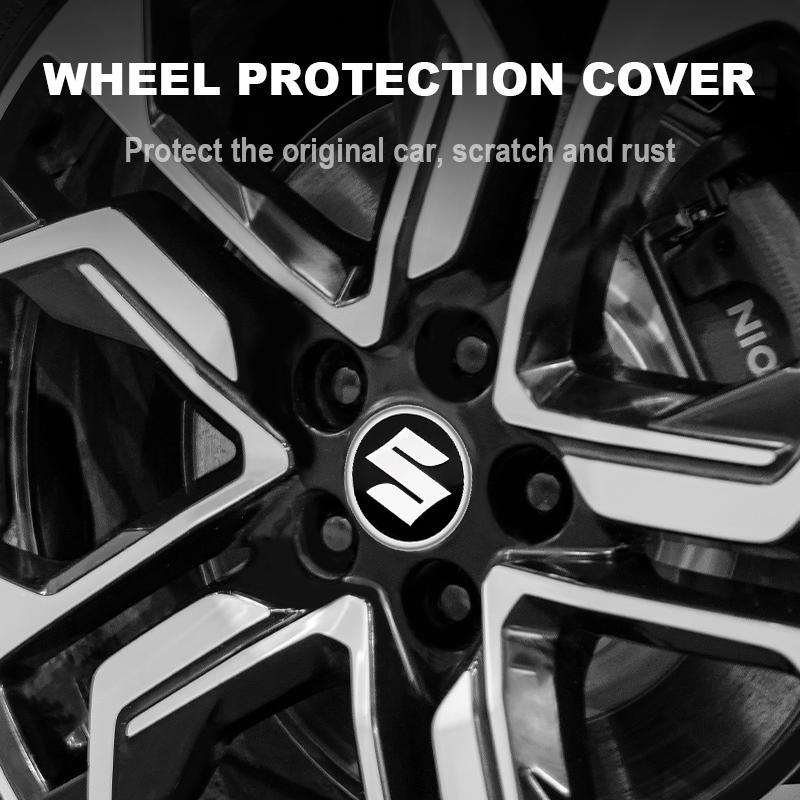 For Suzuki JIMNY Grand vitara Sx4 swift Alto 4Pc 56mm+60mm Car Wheel Center Hub Cap Badge Emblem Decal Sticker Accessories