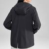 Skechers FW23 Stroll Series Solid Logo Casual Hooded Jacket Women jackets Deep-Night-Black L323W121-03B6