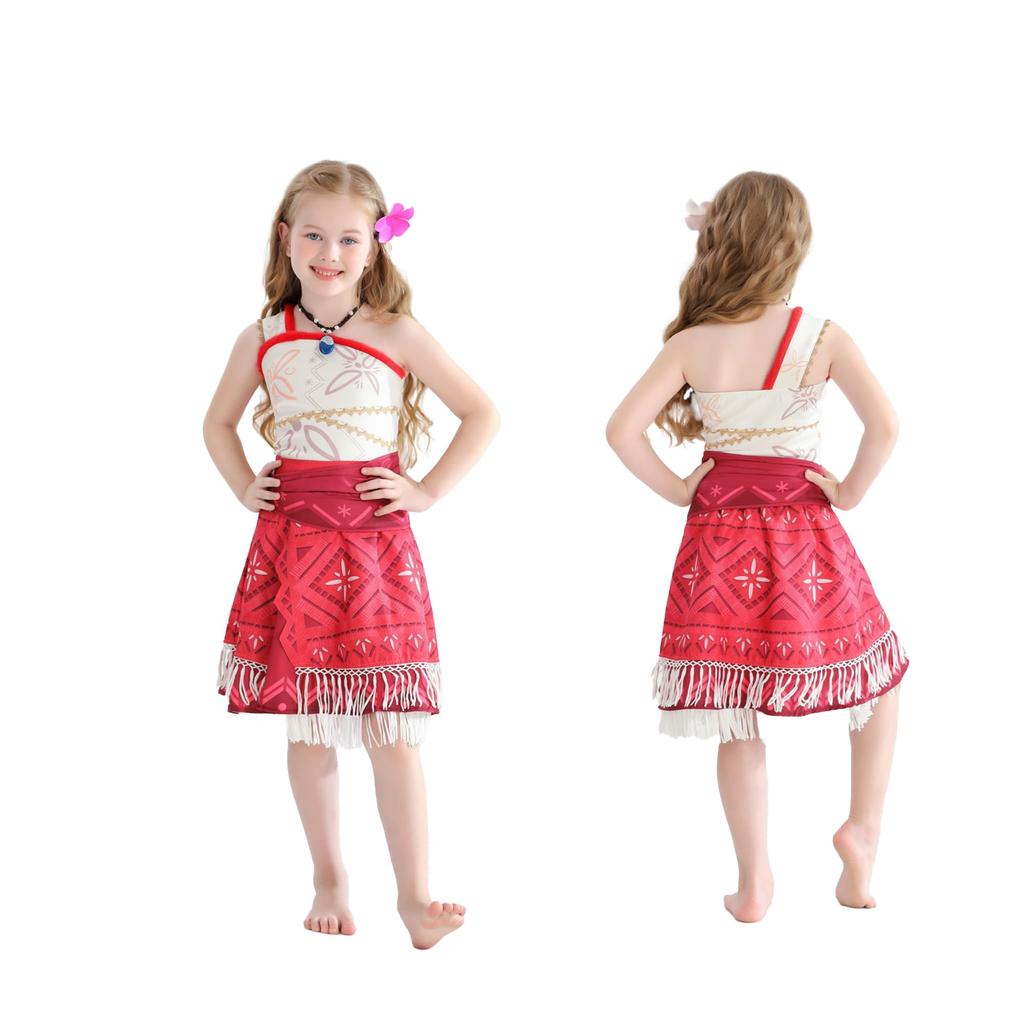 ChicFlow Moana Legend Moana Performance Costume Stage Set Costume, Ocean's Cosplay, Kids' Costume, Costume, Parties, Halloween, Christmas,