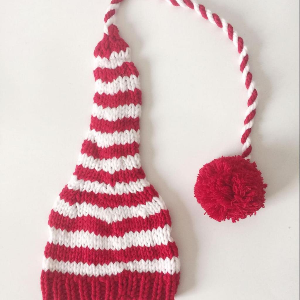 Winter Baby Long Tail Pom Pom Hat - Photography & Christmas Props for Children