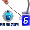 High Quality LED Blue Gear Indicator for Motorcycle Motorcycle Shift Clutch Lever Gauge Blue LED Display 0 6 Speed