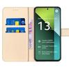 Skal - E.F.Connection - för Xiaomi Redmi Note 13 Pro 5G - Lädereffekt - Stöttåligt - Kortficka - med 2 härdat glas