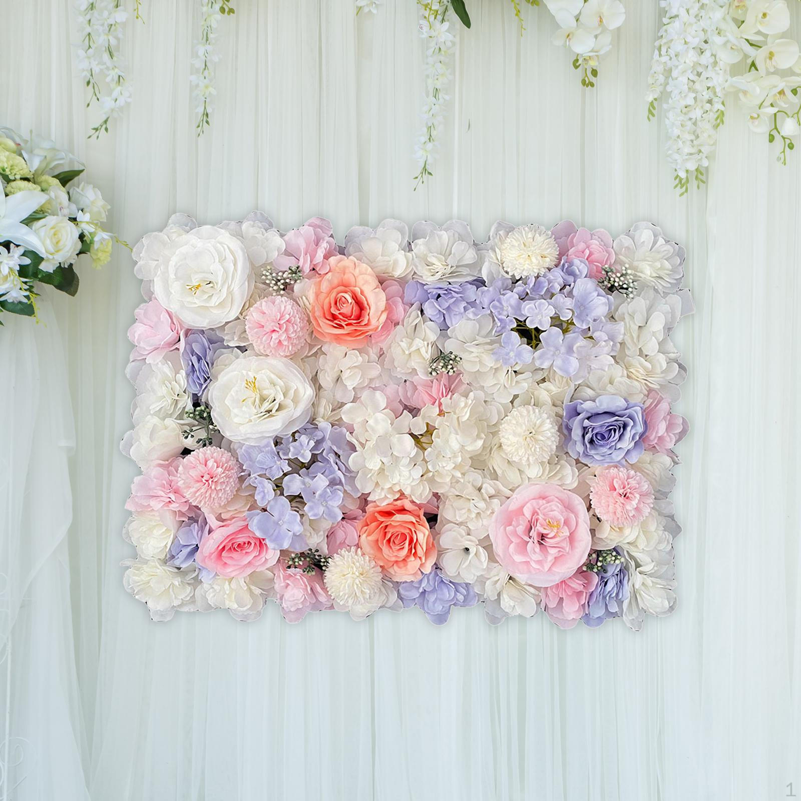 

Панно из искусственных цветов, фотофон, украшение ко Дню Святого Валентина для домашней свадьбы Style C