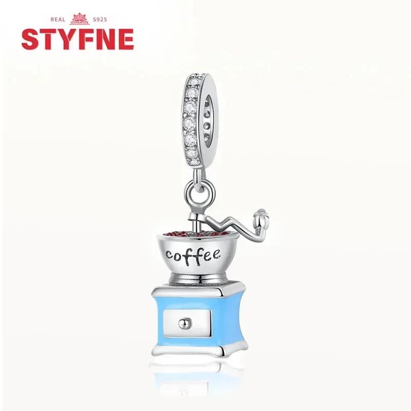 Coppermoe Paw Coffee Cup Beads Pendant Fit Charmscopper Original Bracelet For Women Fine Jewelry Diy Gifts