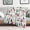 Classic Christmas Tree Throw Blanket Faux Fur Soft Warm Blanket for Bed