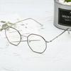 Polygon Glasses Men Vintage Octagon Blue Light Blocking Luxury Metal Eyewear 0 to -6.0 Prescription