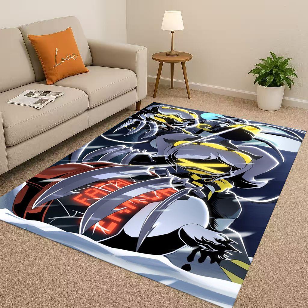 HD Cartoon Murder Drones V Uzi Robot Living Room Non Slip Area Rug Soft Carpet for Bedroom Playroom Sofa,Easy Clean Home Doormat
