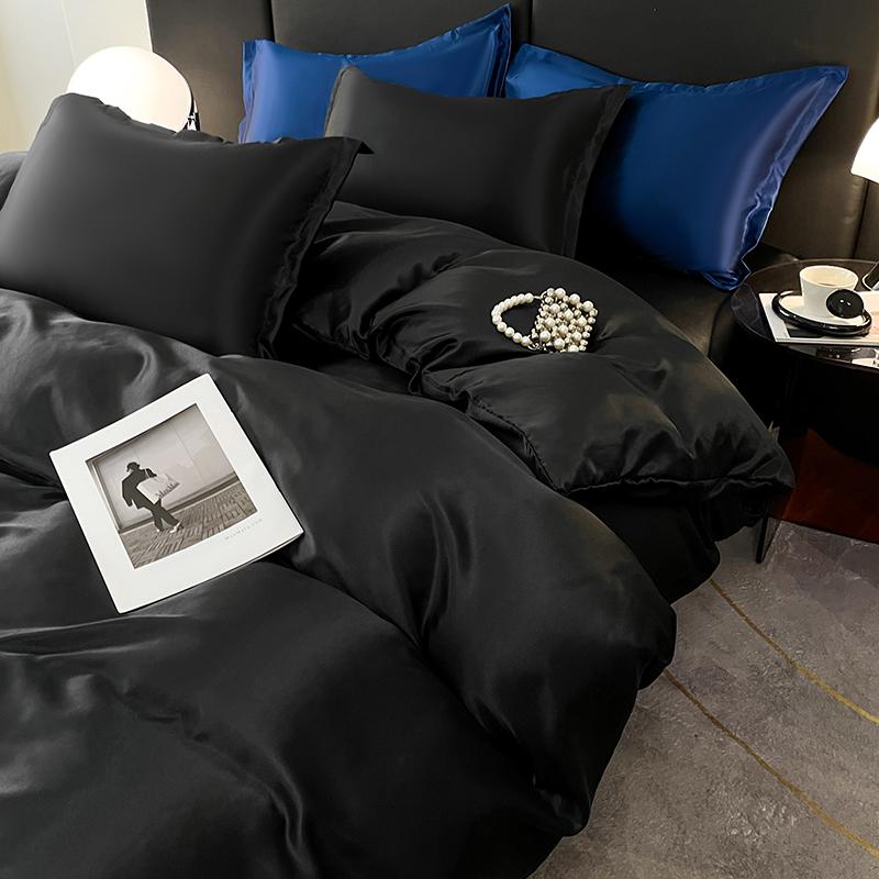 3 Piece Solid Color Premium Luxury Set, One Duvet Cover and a Pair of Pillowcases (no Padding), Suitable for the Bedroom