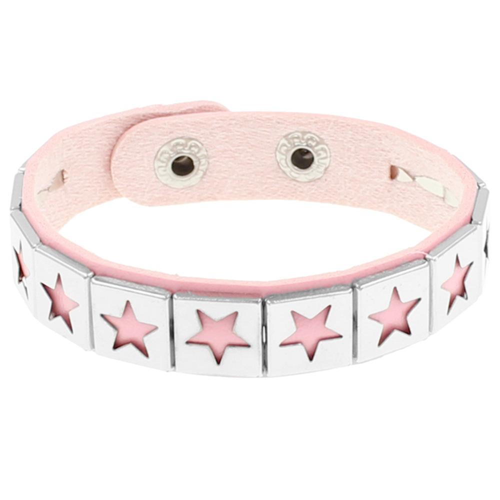 DIEZI Vintage Punk Star PU Leather Bracelet Gothic Cosplay Wrap Bracelet For Women Men Harajuku Bracelet Bangle Gift Jewelry