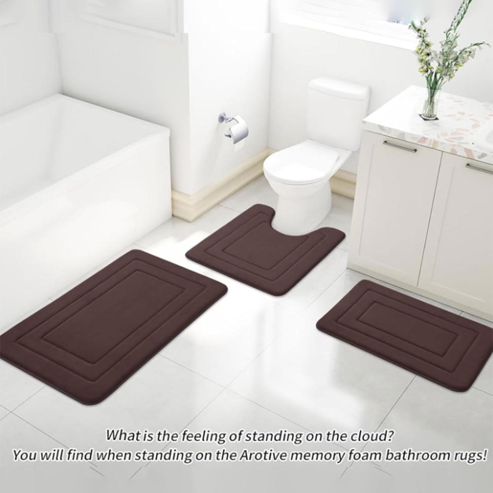 Memory Foam Bath Mat Non-Slip Bathroom Mat Ultra Soft Bath Rug