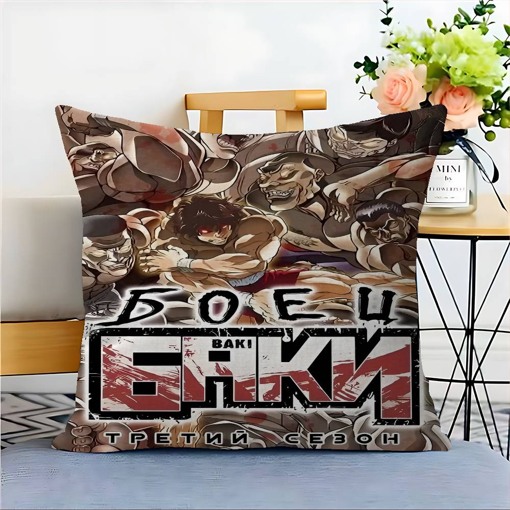 Baki Anime Pillow Gift Home Office Decoration Pillow Bedroom Sofa Car Cushion CoverPillow Case