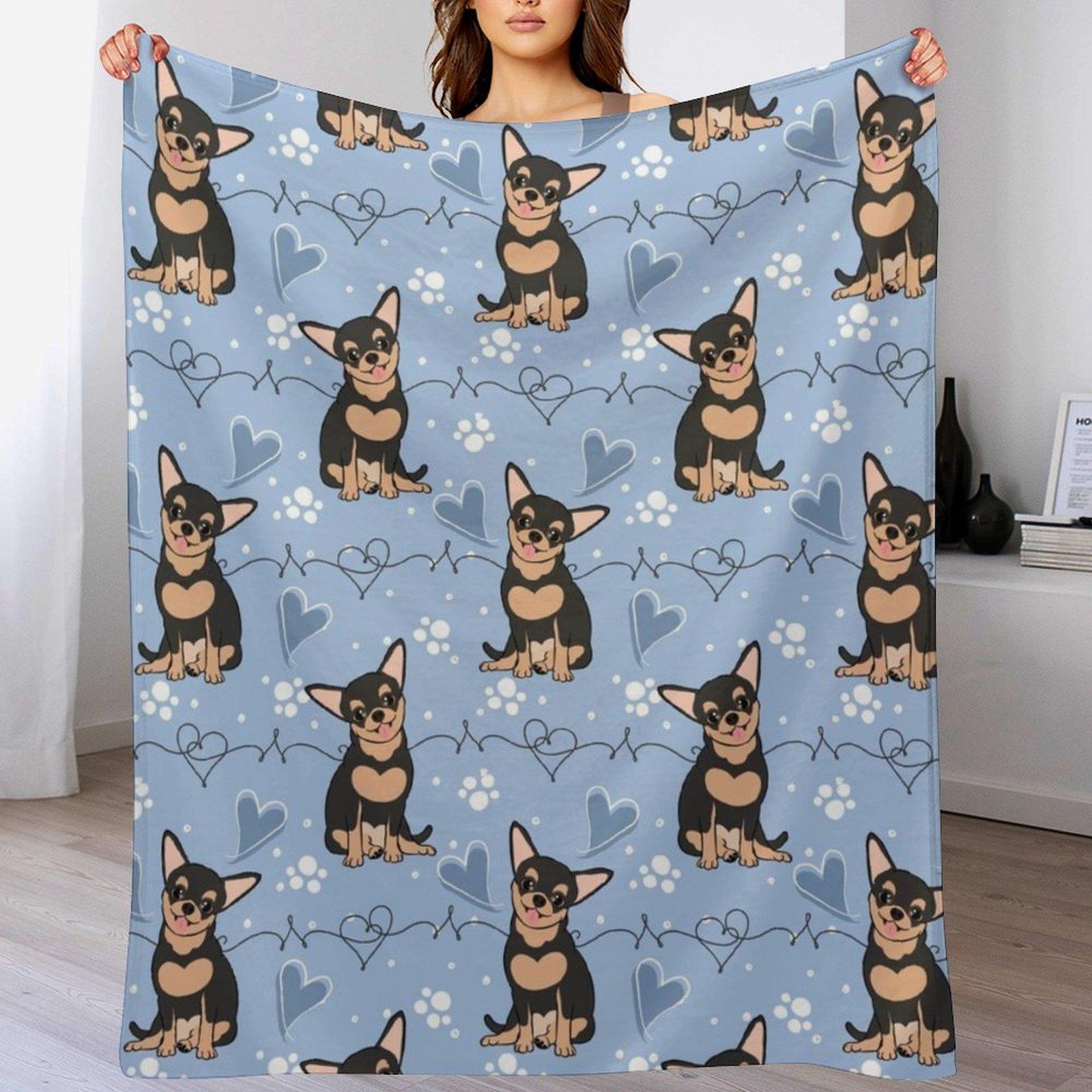 ЛЮБОВЬ Черный Палевый Чихуахуа Плед одеяла и одеяла Большие одеяла и пледы Одеяла Для Ребенка 30x40in