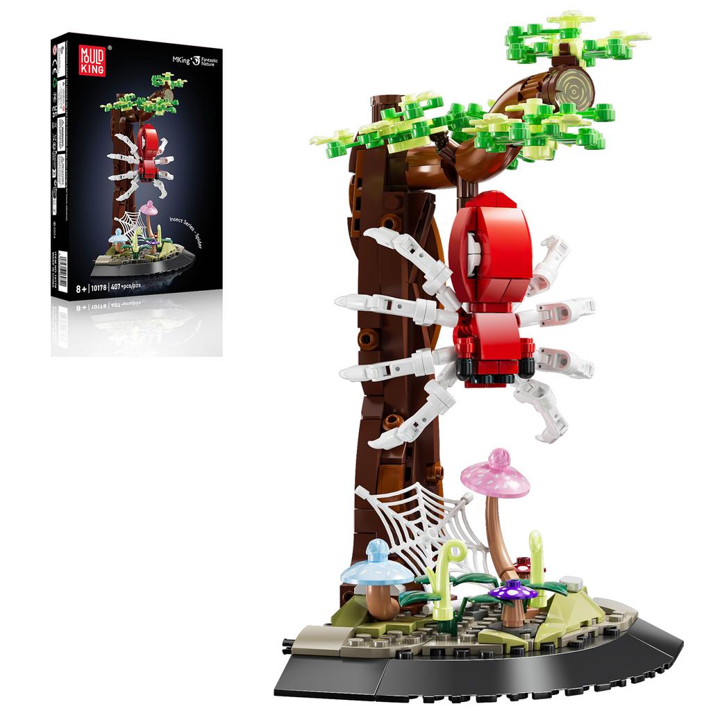 MOC Building Blocks Insect Nature Series - Ant/Cicada/Turtle/Devil Fish/Squid/Grasshopper/Spider Model DIY Toys for Kids Gift