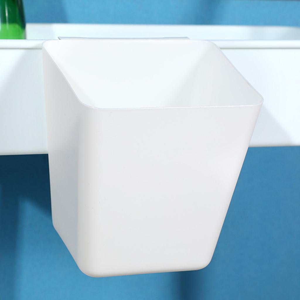 Cesto Sospeso Facile da Appendere Grande Capacità Resistente all'Umidità Design con Gancio Cesto Portaoggetti Salvaspazio Plastica Bocca Larga Pattumiera
