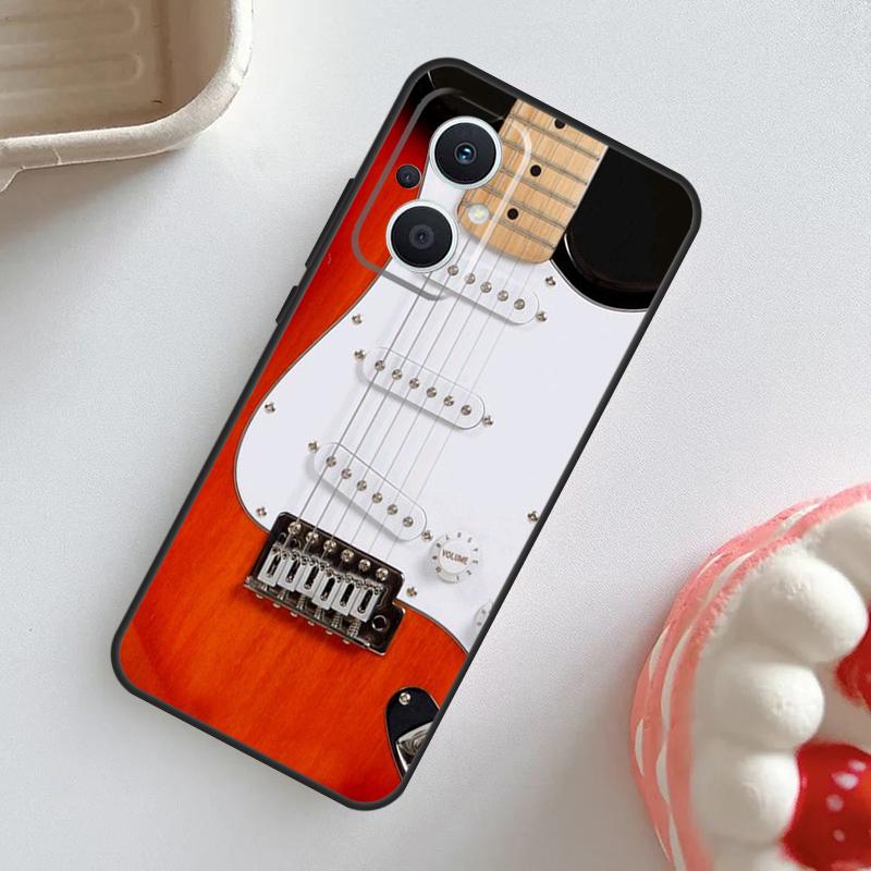 Guitar Violin Fiddle Music Case For OPPO Reno 7 8 6 5 4 Lite 8T 4Z 5Z 11 F 10 Pro OPPO Find X6 X5 Pro X2 X3 Neo Cover