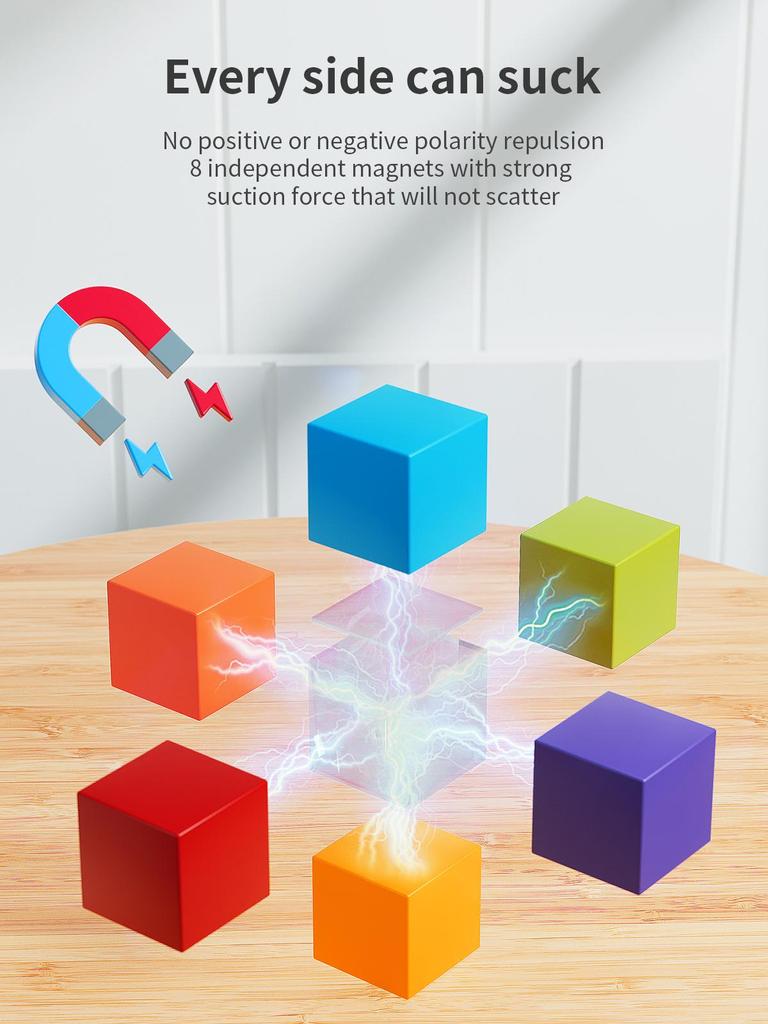 Magnetic Building Blocks: Children's Educational Cube Toy Set