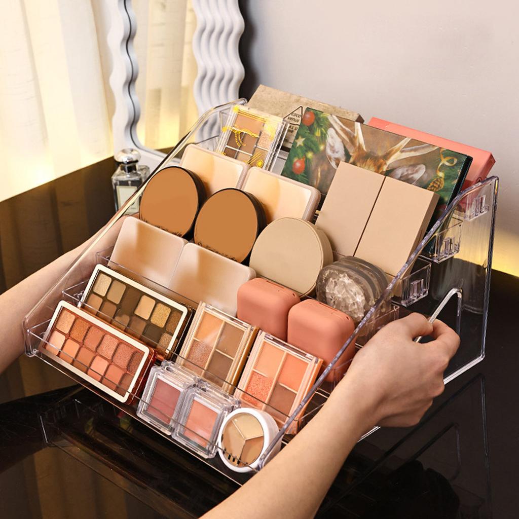1pc Transparent multi-layer cosmetics storage rack, powder, lipstick display rack, dresser storage rack, nail polish rack