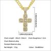 Fashion Men Hip Hop Square Cross Pendant Necklace with 13mm Cuban Chain Religious Faith HipHop Iced Out Bling Necklaces Jewelry