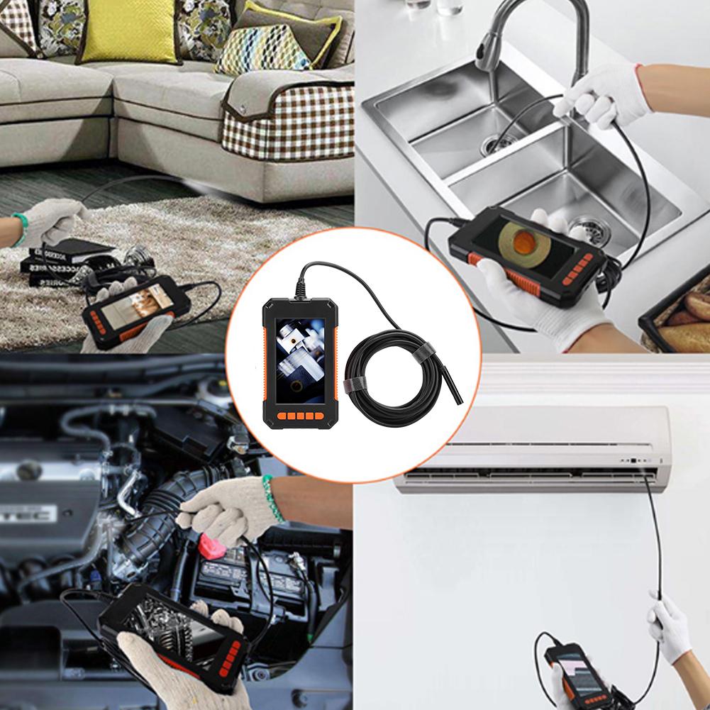 Caméra endoscopique portable 1080p, écran LCD 4,3 pouces, étanche, pour inspection