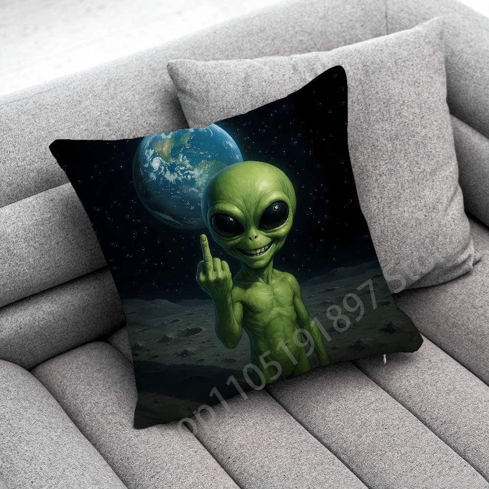 

Funny Space UFO Alien Thing Throw Pillow Case For 55x55cm 30x30cm 50x50cm 45x45cm 40x40cm Square Chair Pillowcase Case 30cmx30cm