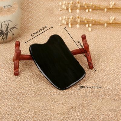 Natural Jaundice Horn Guasha Tool Gua Sha Plank Massage Board Scraping Barrels Tea Spoon Hollow Ribs Massager Foot Point Stick