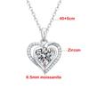 D Color 1ct 100% 925 Sterling Silver Moissanite Necklace for Women Excellent Cut Lab Grown Diamond Trendy GRA