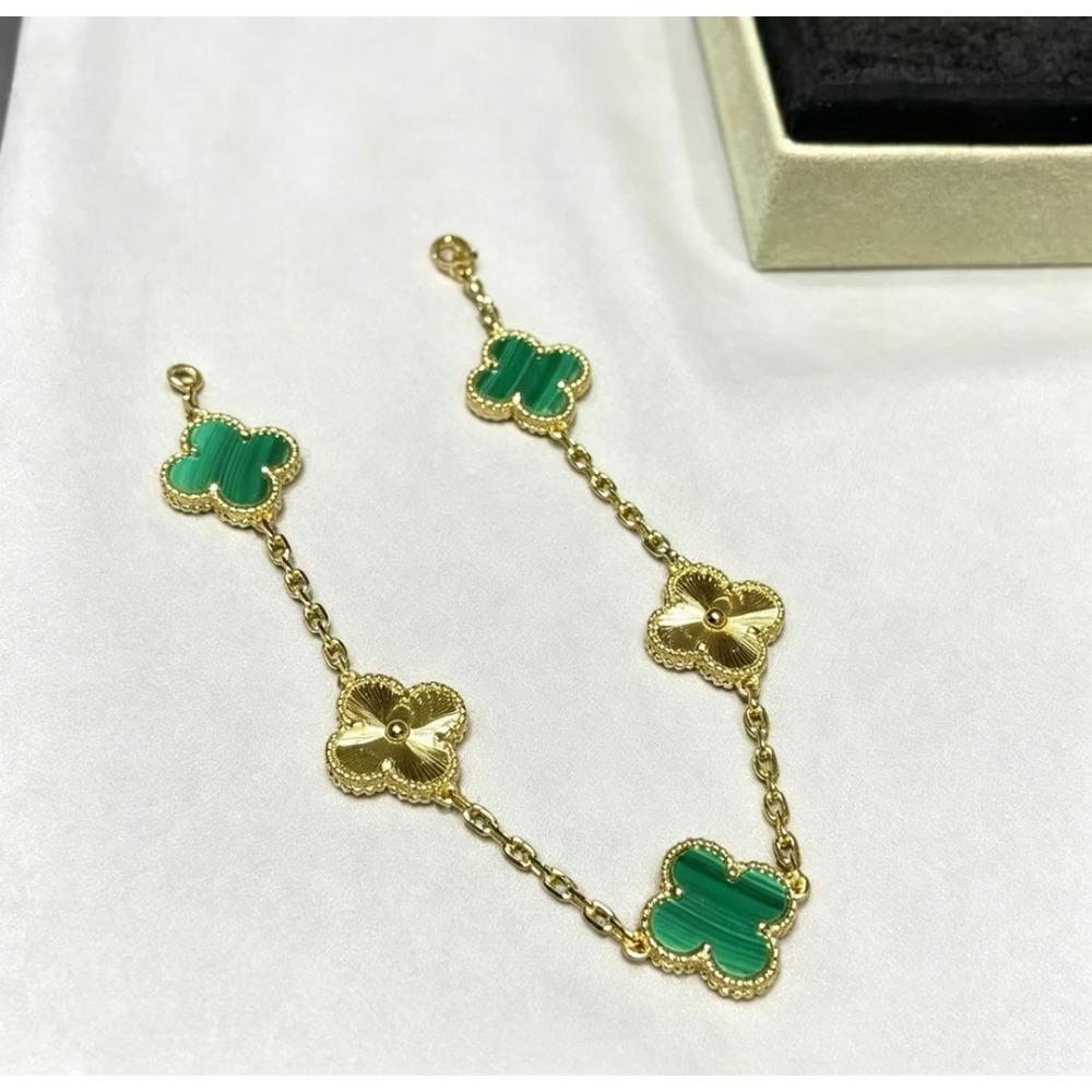 Bracciale Quadrifoglio a Cinque Fiori da 15 mm da Donna Bracciale Laser di Alta Gamma