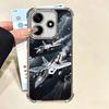 Aircraft Helicopter Formation Soft Phone Case For Xiaomi Redmi Note 14 15 Pro Plus 13 12 11S 11T 5G 10 9S 9 Plating Anti-Fall Fu