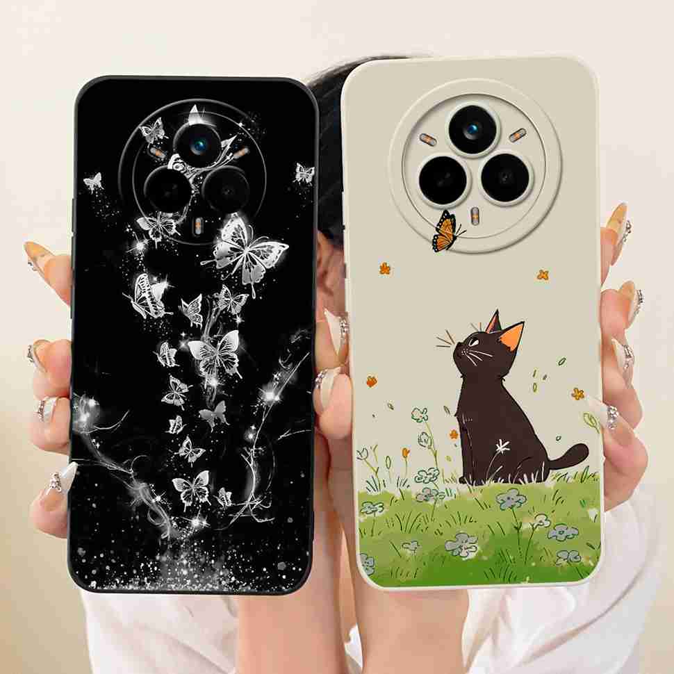 Für Oppo Realme 14 Pro 5G Hülle Neue Katze Blume Weiches Silikon Cover Für Realme 14Pro 14 Pro 5G Handyhülle Stoßfeste Capa