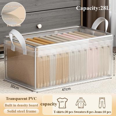New Underwear Clothing Pants Foldable Storage Box Home Drawer Style Wardrobe Storage Box Foldable Clothing Layering Artifact Storage Organizing Box