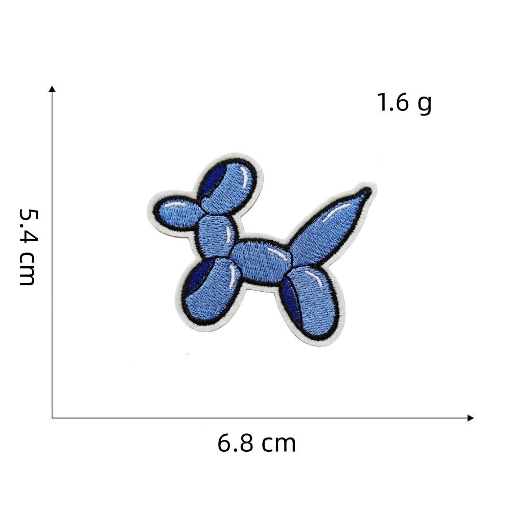 Personalized Blue Series Cloth Sticker Graffiti Decoration Cartoon Guitar Suitcase Computer Embroidery Hot Melt Adhesive Sticker