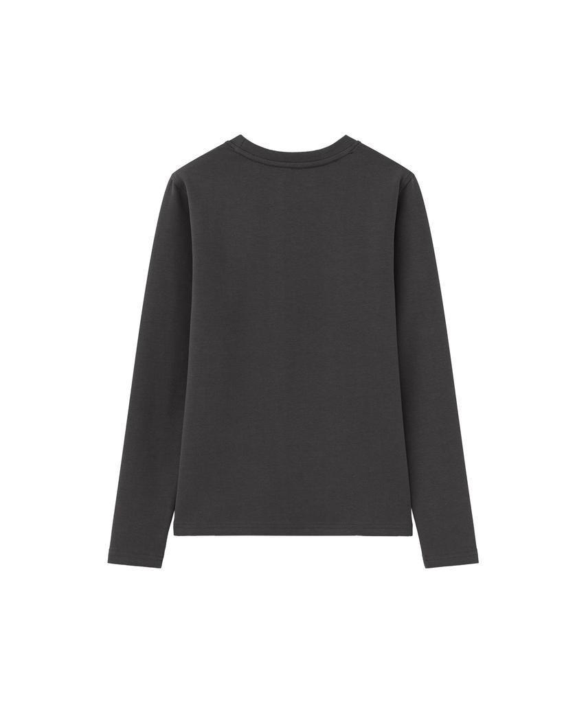 Chaebteoegseu Women'S Relaxed Fit Soft Long Sleeve (Charcoal)