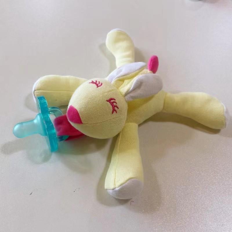 Baby Pacifier Toy With Silicone Material For 024 Months Infants And Hanging Plush Animal Decor