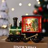 Christmas Train Ornaments Christmas Eve Decoration Lighting Train Box Crystal Ball Home Table Decoration Kid 2025 New Year Gift