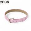 [JN] 2PCS Pet Collar DIY Accessories New Dollhouse 8mm PU Leather Bracelet For Slide Charms Wristband Women