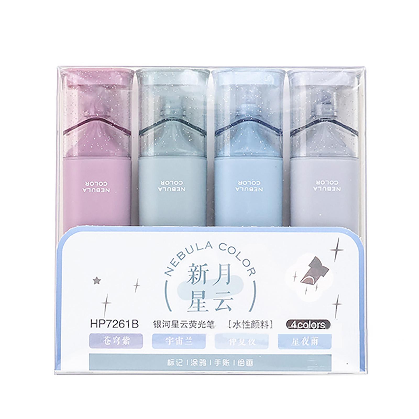 

Набор из 4 блестящих маркеров с клиновидным наконечником, художественные маркеры на водной основе, быстросохнущие чернила для маркировки, скрапбукинга, художественного рисования B