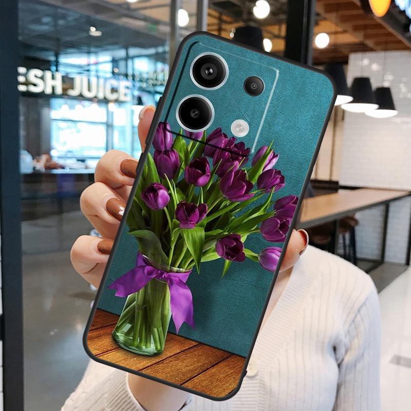 Spring Tulips Flower Case For Xiaomi Redmi Note 15 Pro Plus 10 11 12 13 14 Pro Redmi 15 15C 10C 12C 13C 14C Cover