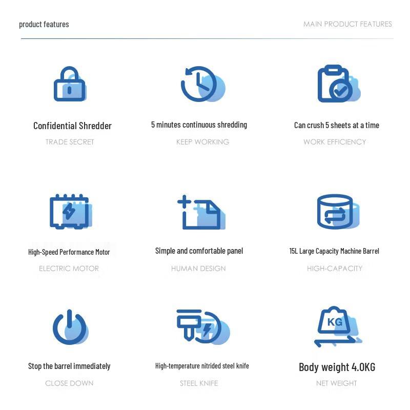 Deli 9939 Compact Desktop Paper Shredder CN plug (adapter included)