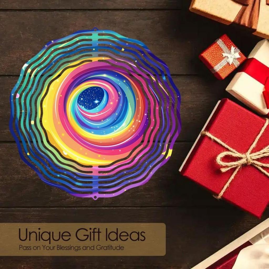 Živý 3D barevný spirálový větrník kinetické kovové umění pro venkovní zahradu dvůr terasu dekor jedinečný tančící nápad na dárek